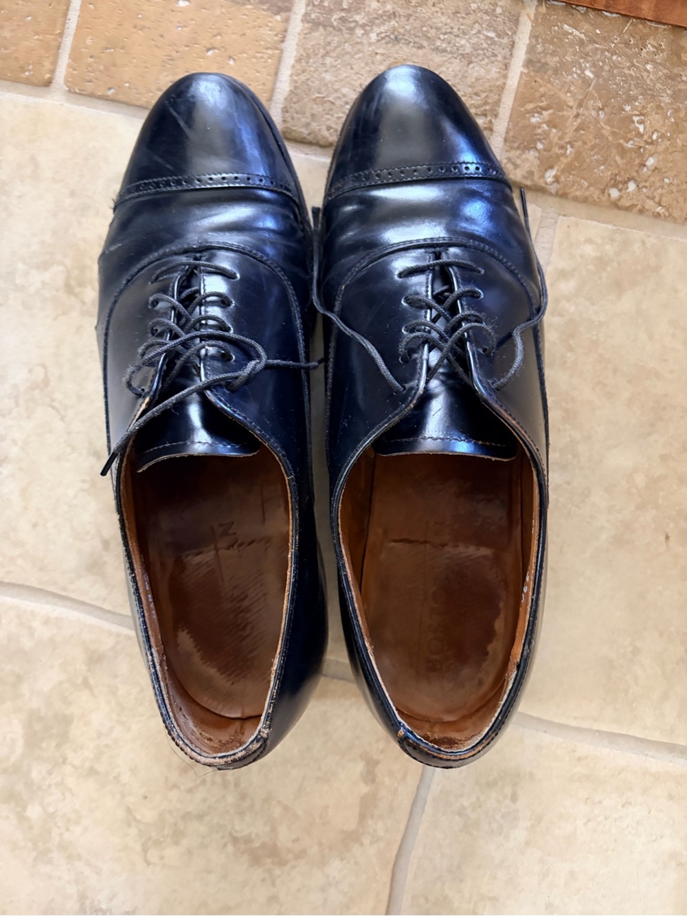 Bostonian Classic Men's Black Leather Cap-Toe Oxford Dress Shoes